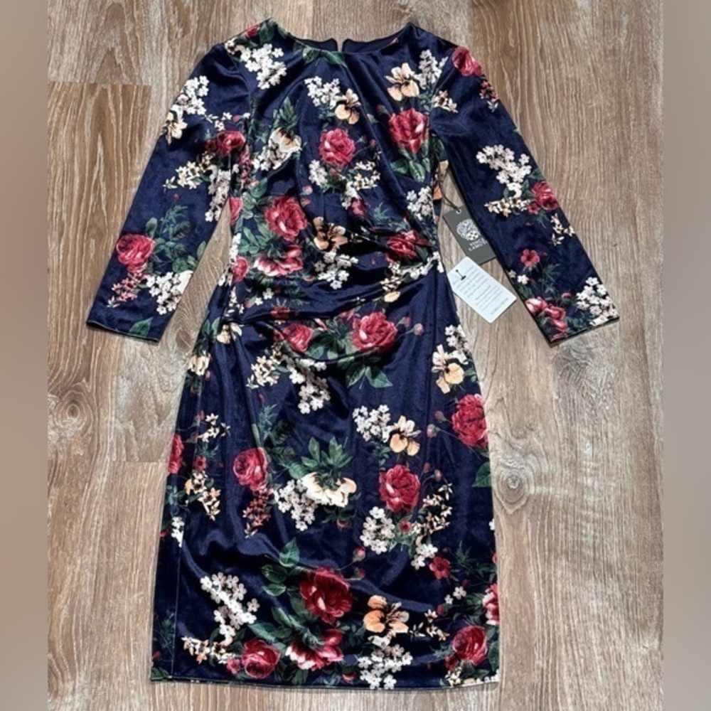 Vince Camuto velvet floral dress - Picture 1 of 4